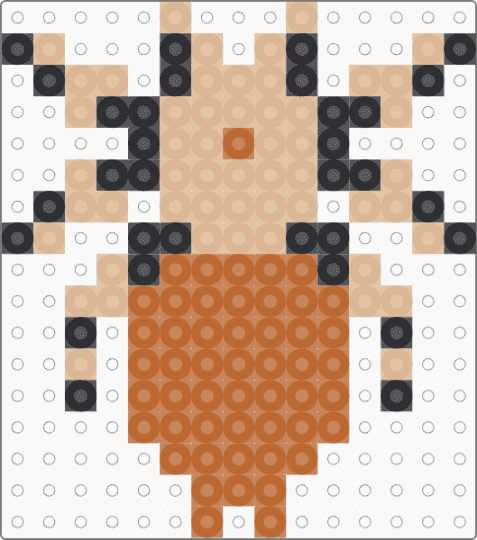 Tan & Orange Tarantula Perler - beige,tan,spider,arachnid,tarantula,orange,gray,black,bug