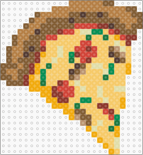 pizza slice bigger - tan,red,yellow