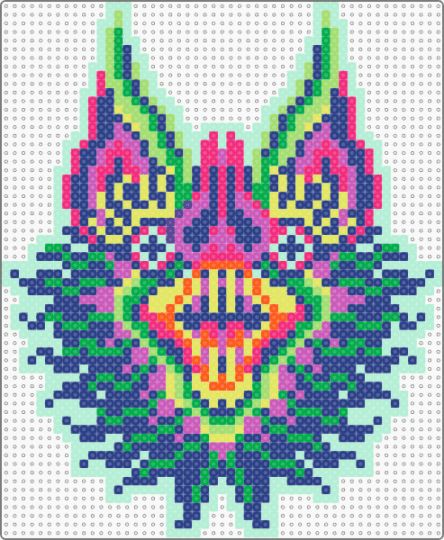 neon tattoo style bat - pink,light blue,blue,green,neon,bat,animal,tattoo,colorful