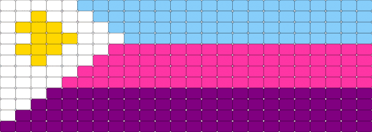 Poly Pride Cuff (heart flag) - pink