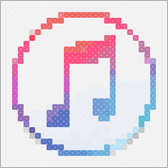 Music - white,red,pink,light blue,colorful