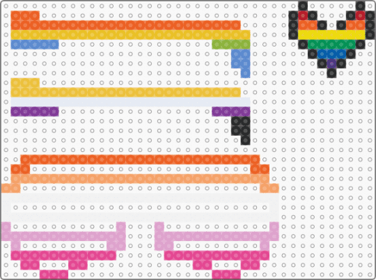 Lesbian, Non-binary, n Queer questioning Glasses! (CHECK DESC) - orange,yellow,pink,pride,lesbian,love,perler,queer questioning,nonbinary,glasses,flag