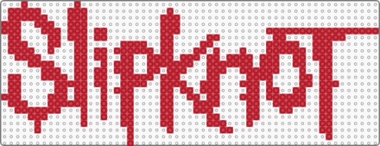 SLIPKNOT Logo Perler - red,cotdpunkrock,slipknot,music,metal,punk,rock,perler logo