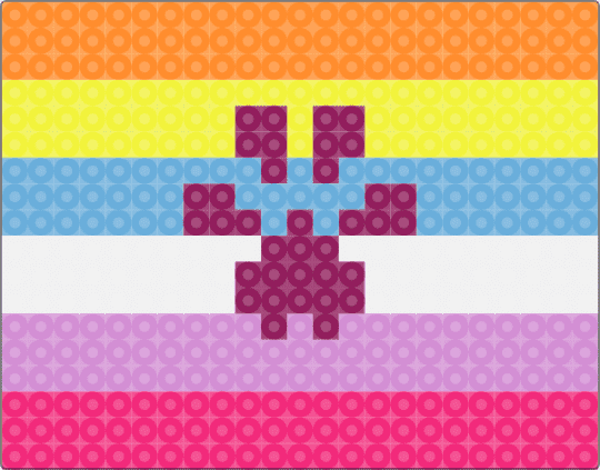 Pup Gender Perler!! - pink,puppy,gender,pride,perler,pride flag,paw,arf arf