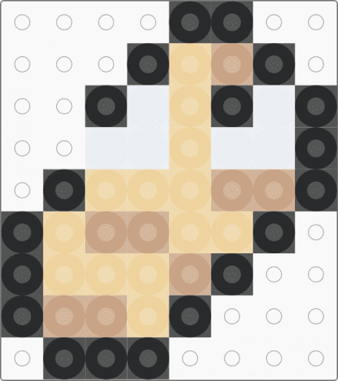 Kewl Brotato Chip - beige,kewl,cool,potato chip,tuff,perler,peach,black,white