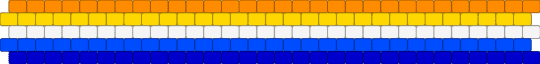 aroace flag cuff - yellow,blue,purple,orange