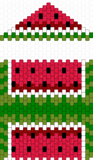 Watermelon purse - red,green