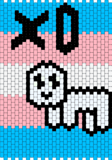 trans flag tbh creature - light blue,pink