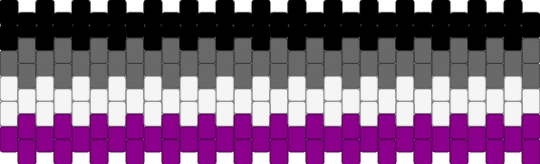 Asexual flag cuff - gray,pink