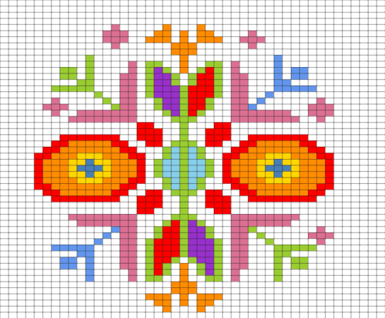 Bg pattern tapestry - white,orange,green,colorful