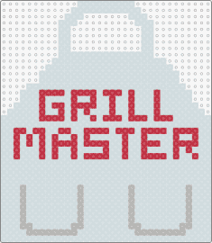 Grill Master - grill master,apron,text,bbq,food,gray,red