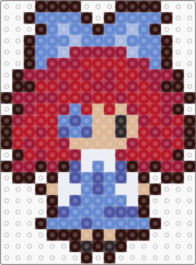 Ragatha (lined) - red,blue,brown,ragatha