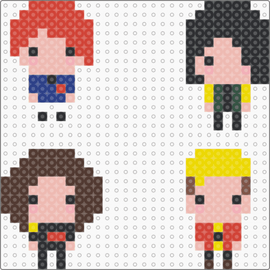 Small Mcr Danger Days sprites - red,beige,brown