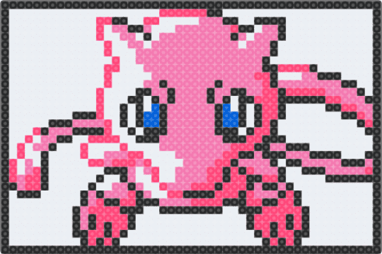 Mew - Pokemon Pinball - pink, red, white
