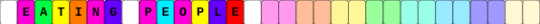 Eating People Single - pink,yellow,light blue