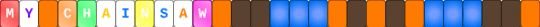 My Chainsaw Single - orange,blue,brown