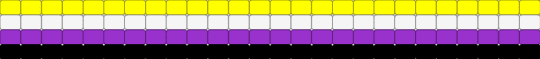 Non - Binary Ladder Stitch Bracelet - purple,yellow