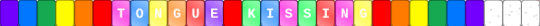 Tongue Kissing Single - blue,green,yellow,red
