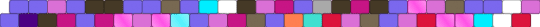 Multicolored Anklet Horizontal Peyote - blue,brown,pink