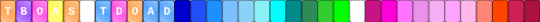 TBOAS TDOAD Single - blue,light blue,pink,orange