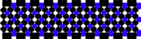 Blue/Black Double X Base - black,purple