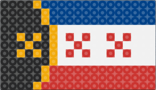 L'manburg flag perler - blue,red,lmanburg,dsmp,dream smp