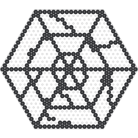 spider web perler - spiders,halloween,spider web,spooky,hexagon