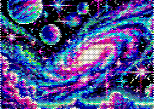 Idk very cool space thing - light blue,purple,pink,teal,colorful