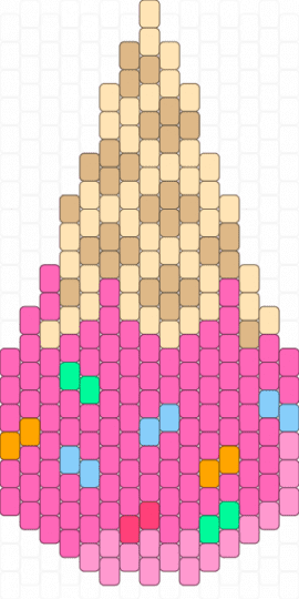 Ice Cream Cone - beige,pink