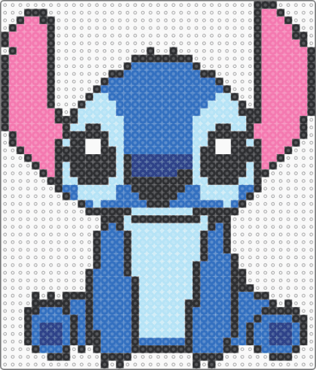 Stitch sitting - blue