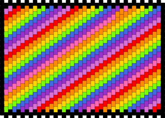 Rainbow bag panel - orange,green,purple,colorful