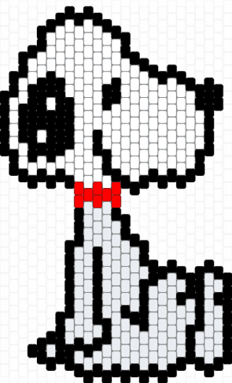 snoopy (sitting down) - white
