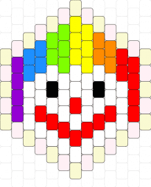 Clown Face - clown,colorful,charm,vibrant,playful,whimsy,joy,rainbow,red nose