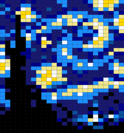 Starry Night V.2 - purple,light blue