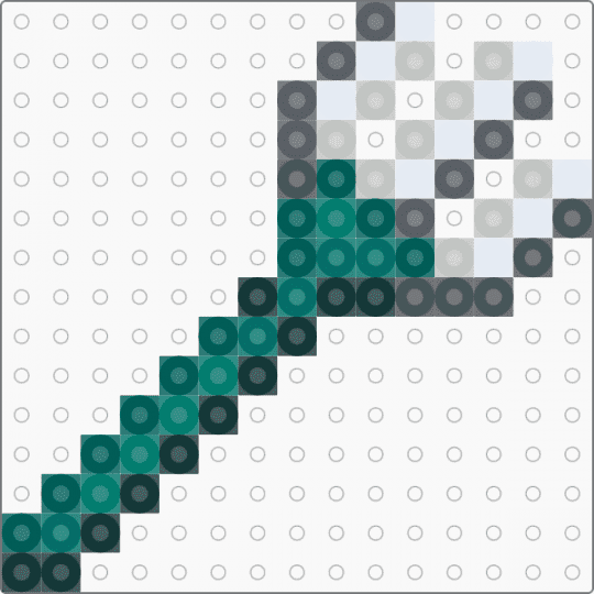 minecraft trident - gray,minecraft,minecraftperler,minecraftitem,trident,minecrafttrident,spokeishere,mcyt