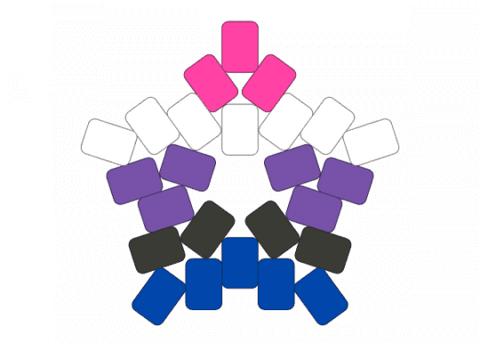 genderfluid star - black, blue, genderfluid, lgbtq, pink, purple, transgender, white