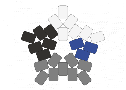 Demiaroace star - black, blue, demiaroace, gray, grey, lgbtq, pride, queer, white