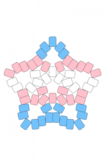 big trans star - blue, gender, lgbtq, light blue, pink, pride, queer, trans, white