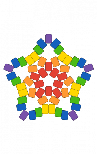 big rinbow star - blue, colorful, green, orange, purple, rainbow, red, star, yellow