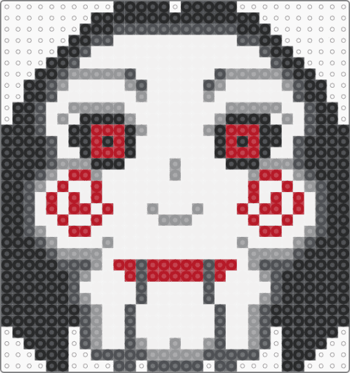 Saw: Billy The Puppet Perler - gray,scary,movie,saw,perler