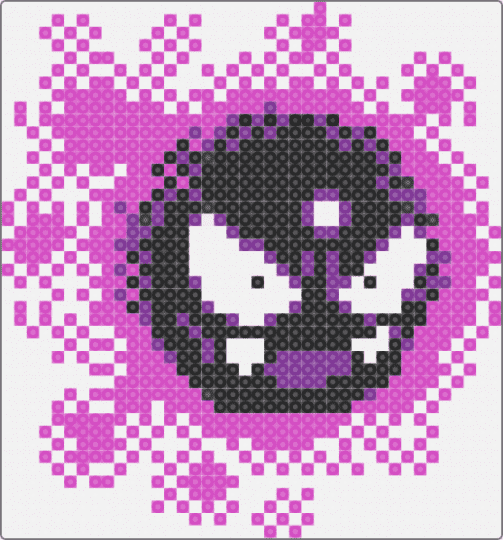 gastly - white,pink