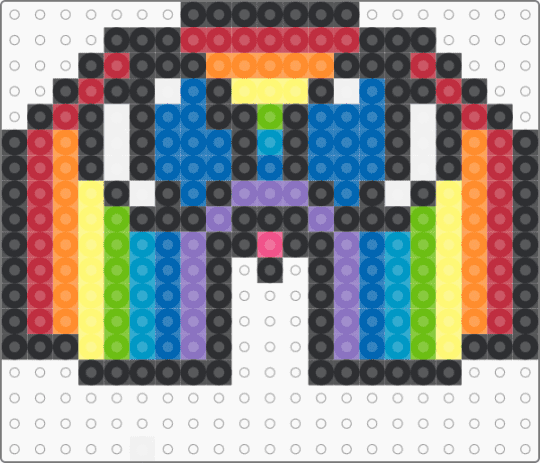 Heh - black,blue,red,orange,rainbow,cute,silly,colorful