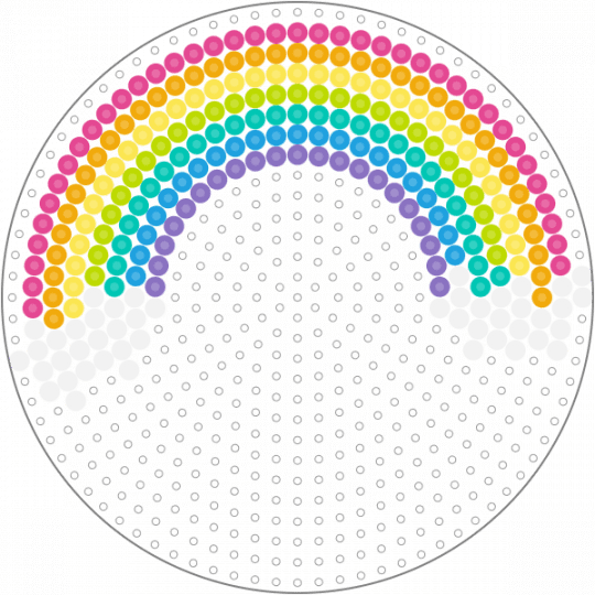 RAINBOW!! - colorful, green, necklace charm, orange, perler necklace, pretty, rainbow