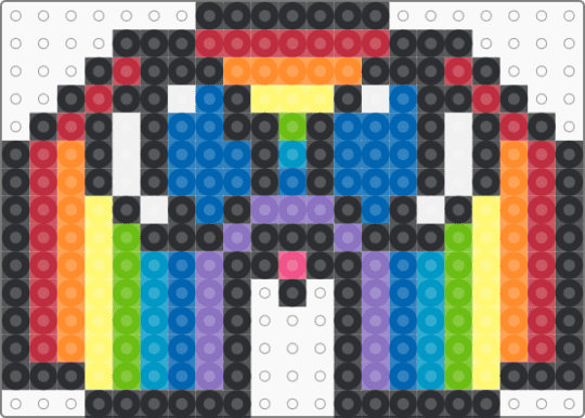 Heh - black,blue,red,orange,rainbow,cute,silly,colorful