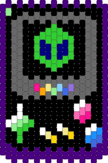 Gameboy 2 - black,gray,purple,green