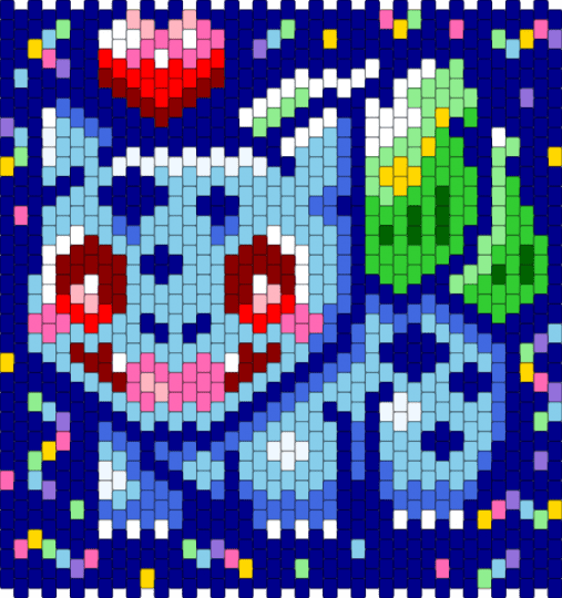 Pokemon Bulbasaur - light blue, purple