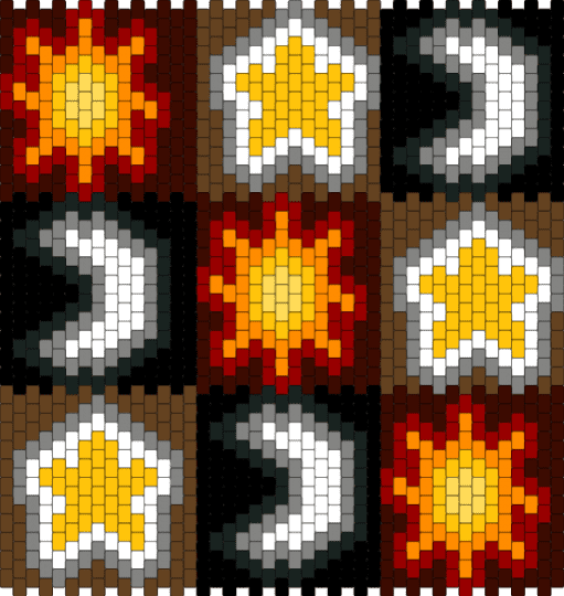 Celestial core granny squares - brown, gray