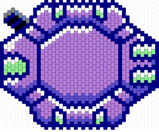 Digimon digivice back panel - pink, purple