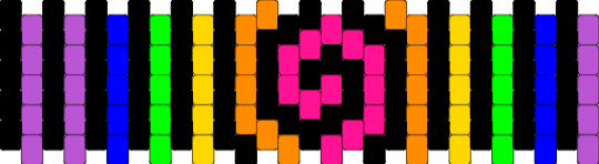 neon spiral - black,pink,orange,neon,colorful,rainbow,scene,cuff,multistitch