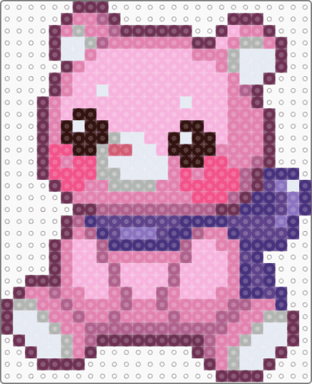 Cutesy pink teddy bear - pink